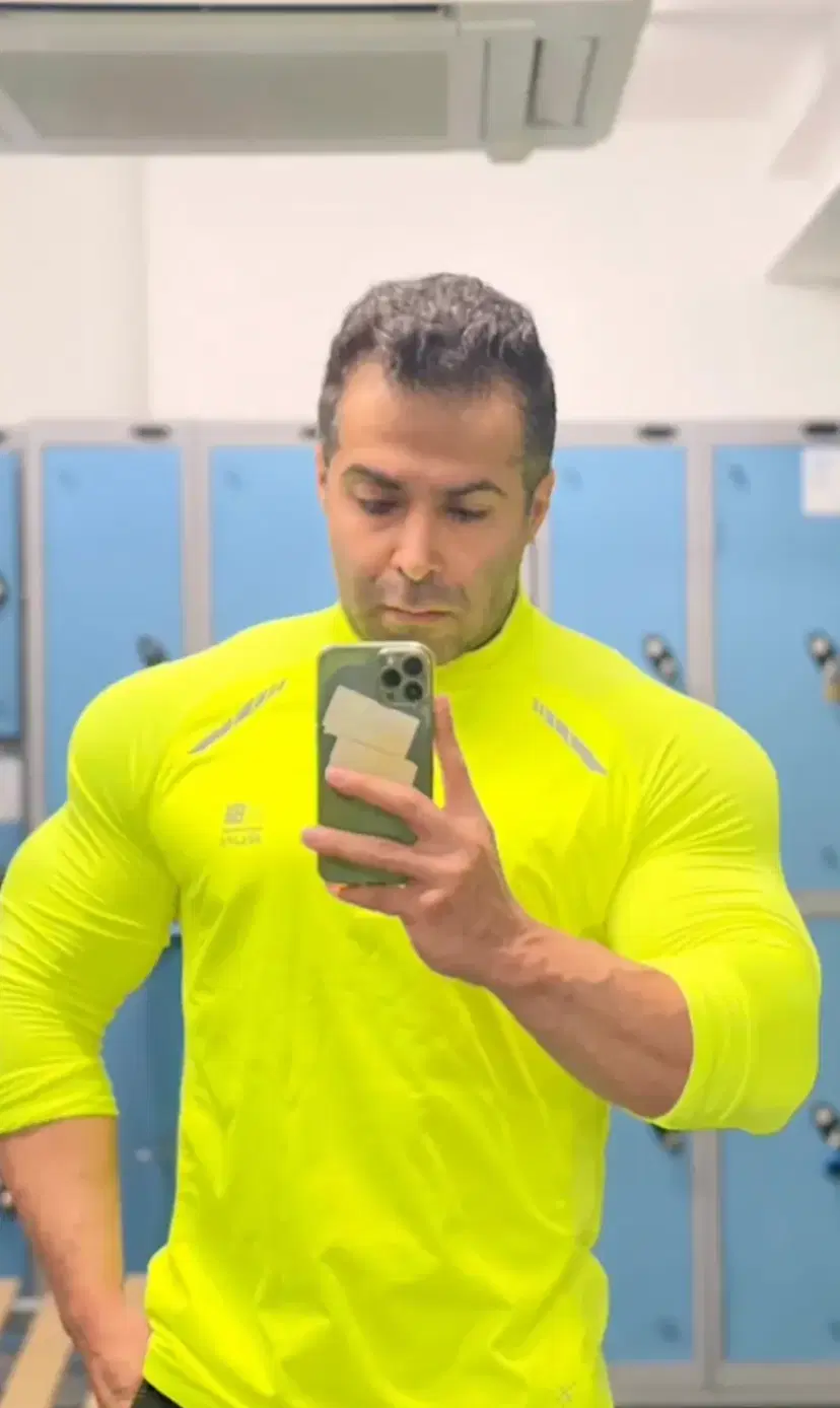 Meysam Karimi in the gym